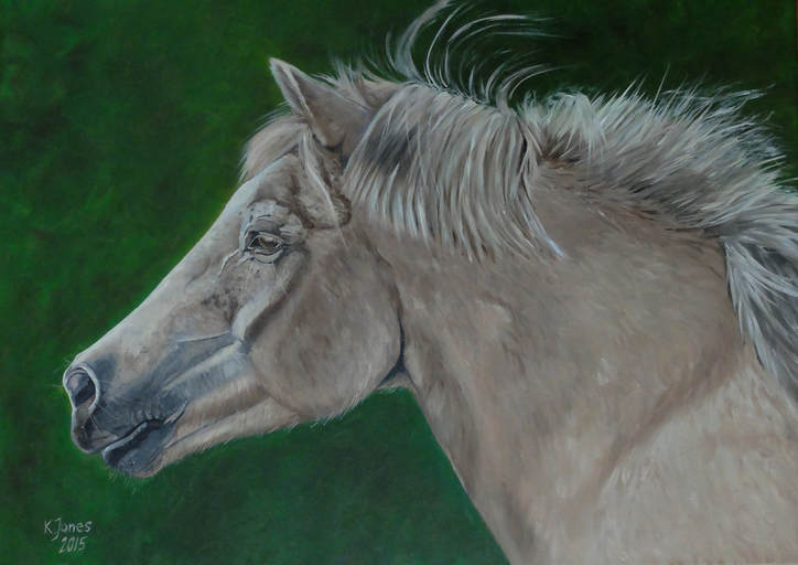 Horse portrait. Oil painting by Kasia Jones  www.kasiajones.com