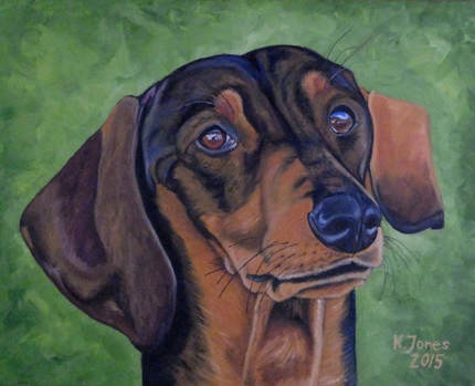 Dog painting. Oil painting by Kasia Jones  www.kasiajones.com