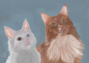 Cat portrait. Oil painting by Kasia Jones  www.kasiajones.com